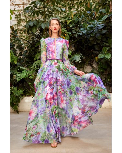 VESTIDO ESTAMPADO GASA CARLA RUIZ