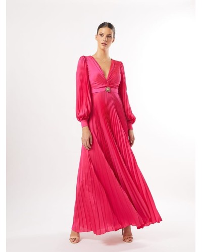 VESTIDO LARGO PLISADO CARLA RUIZ(artículo sin cambio ni devolución)