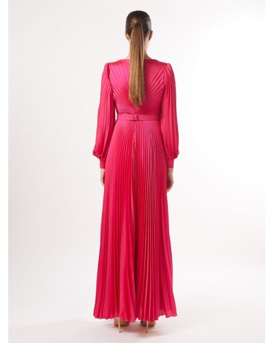 VESTIDO LARGO PLISADO CARLA RUIZ(artículo sin cambio ni devolución)