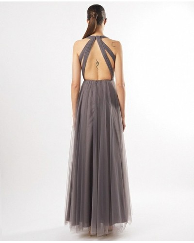 VESTIDO LARGO TUL ROSA CARLA RUIZ