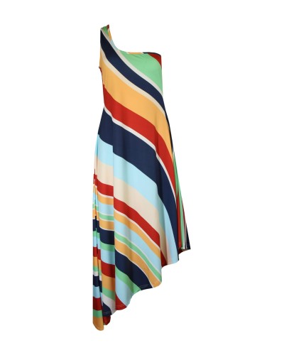 VESTIDO ASIMÉTRICO A RAYAS SAHOCO