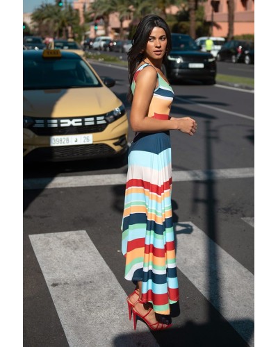 VESTIDO ASIMÉTRICO A RAYAS SAHOCO