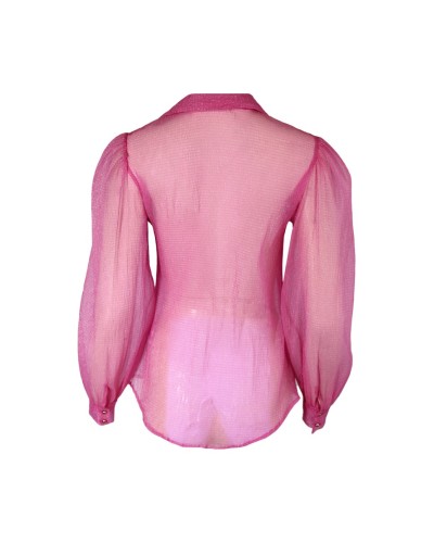 CAMISA SEMITRANSPARENTE MANGA ABALONADA SAHOCO