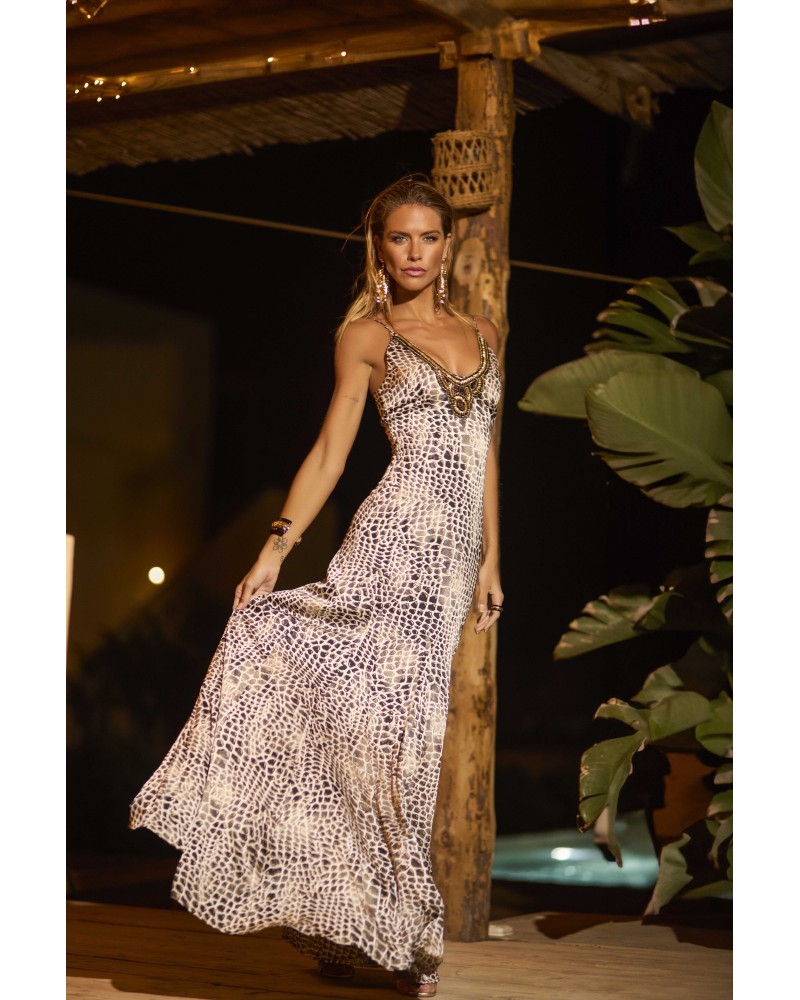 VESTIDO CLEOPATRA CAMALEONICA