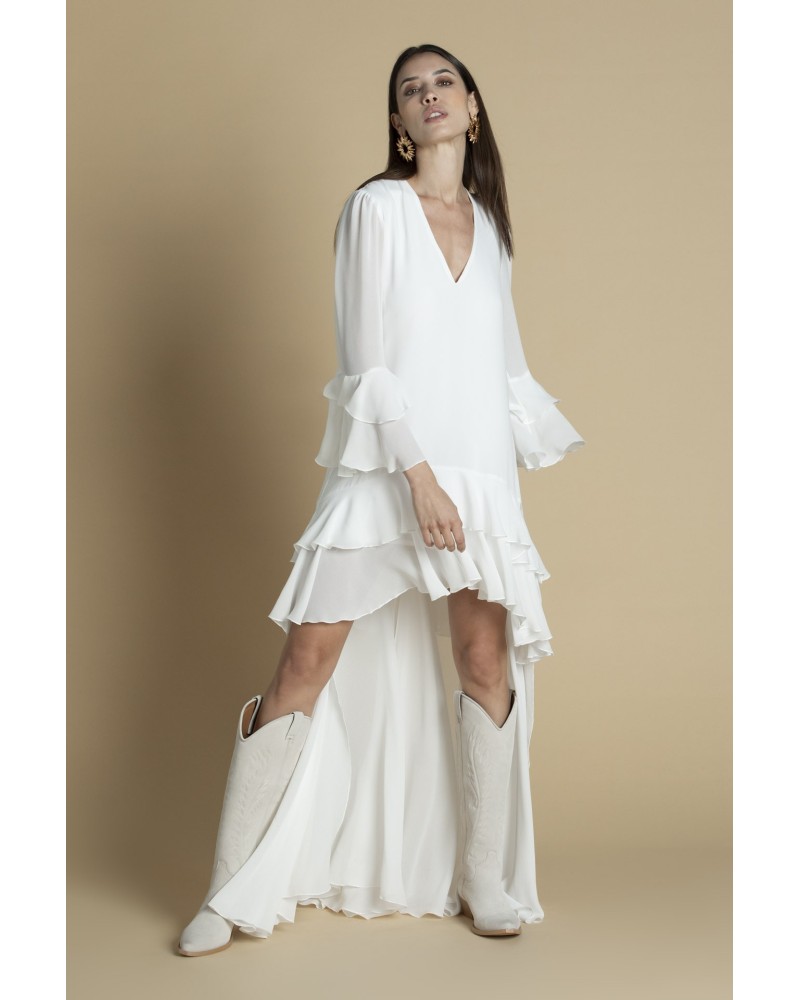 VESTIDO VOLANTES SAHOCO