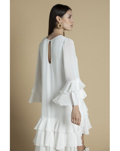 VESTIDO VOLANTES SAHOCO