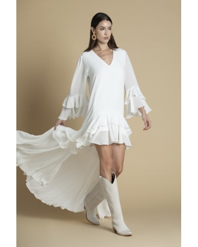 VESTIDO VOLANTES SAHOCO