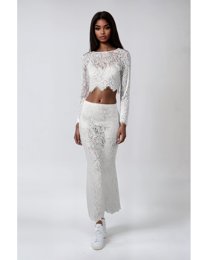 CONJUNTO SAHOCO ENCAJE BLANCO