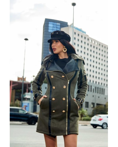 ABRIGO OLIVO CAMALEONICA