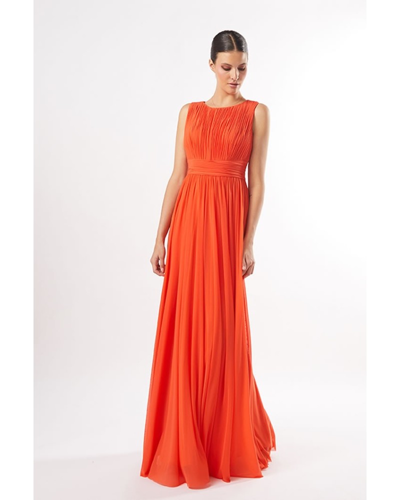 VESTIDO NARANJA TUL CARLA RUIZ