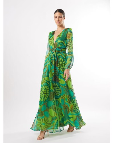 VESTIDO LARGO GASA CARLA RUIZ