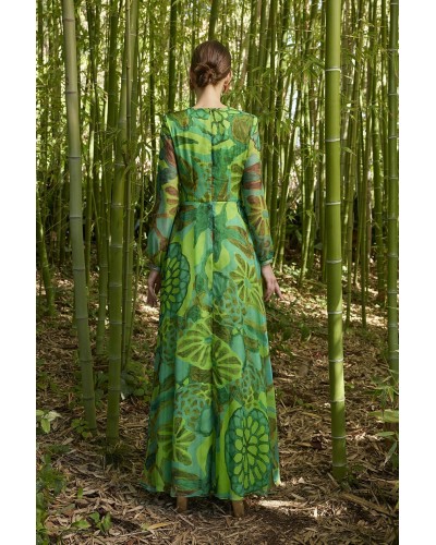 VESTIDO LARGO GASA CARLA RUIZ