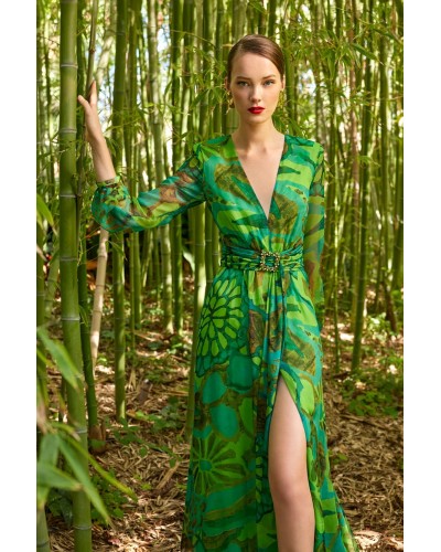 VESTIDO LARGO GASA CARLA RUIZ