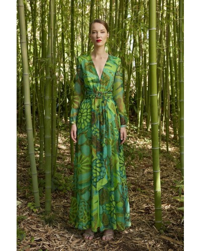 VESTIDO LARGO GASA CARLA RUIZ