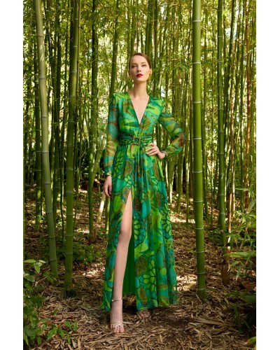 VESTIDO LARGO GASA CARLA RUIZ