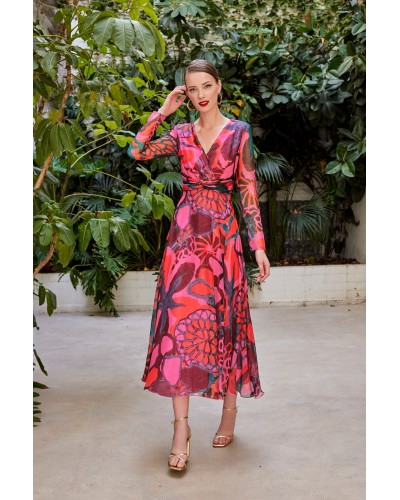 VESTIDO MIDI ESTAMPADO CARLA RUIZ