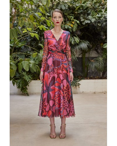 VESTIDO MIDI ESTAMPADO CARLA RUIZ